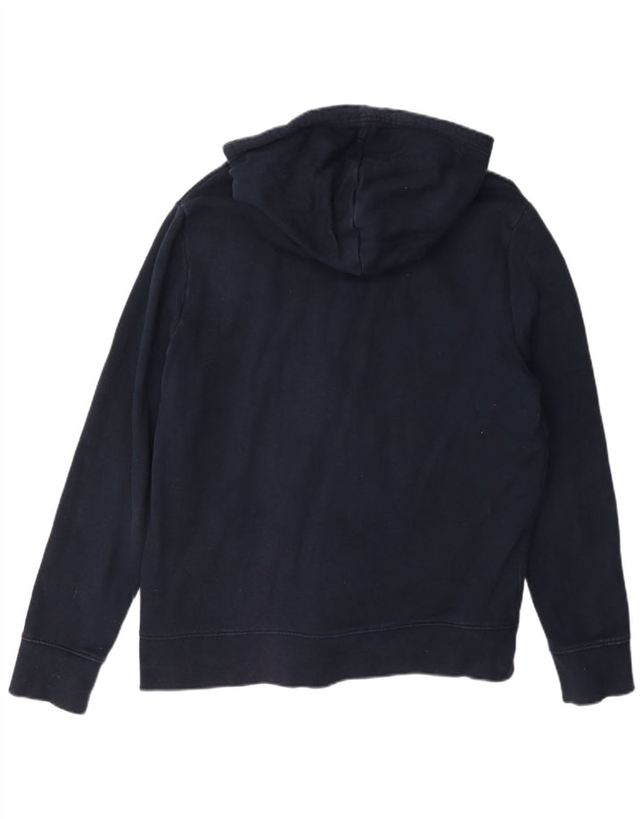 Maglione con cappuccio e zip da uomo Marks & Spencer grande in cotone blu navy