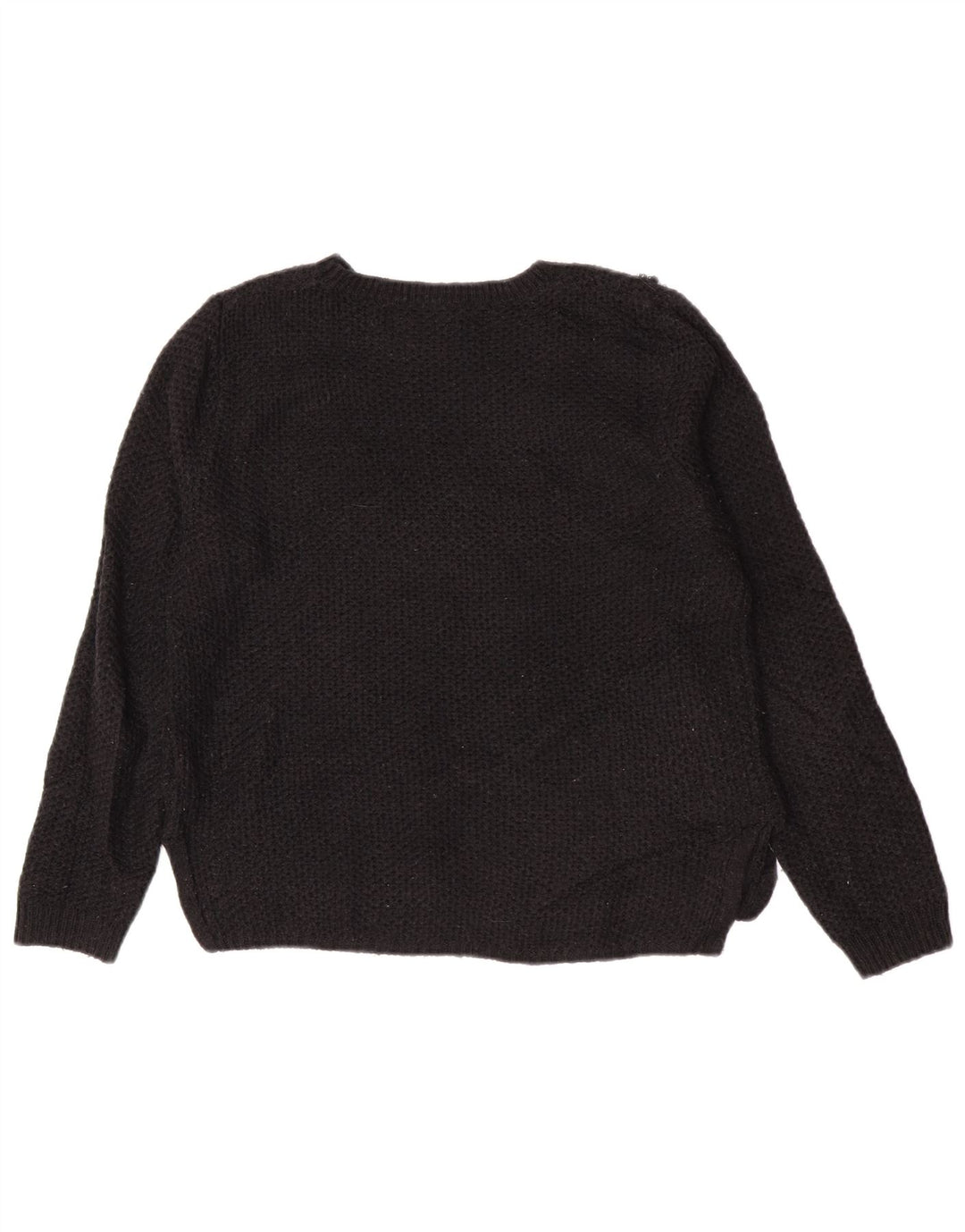 Maglione maglione con scollo a barca da donna Marks & Spencer UK 12 medio nero floreale