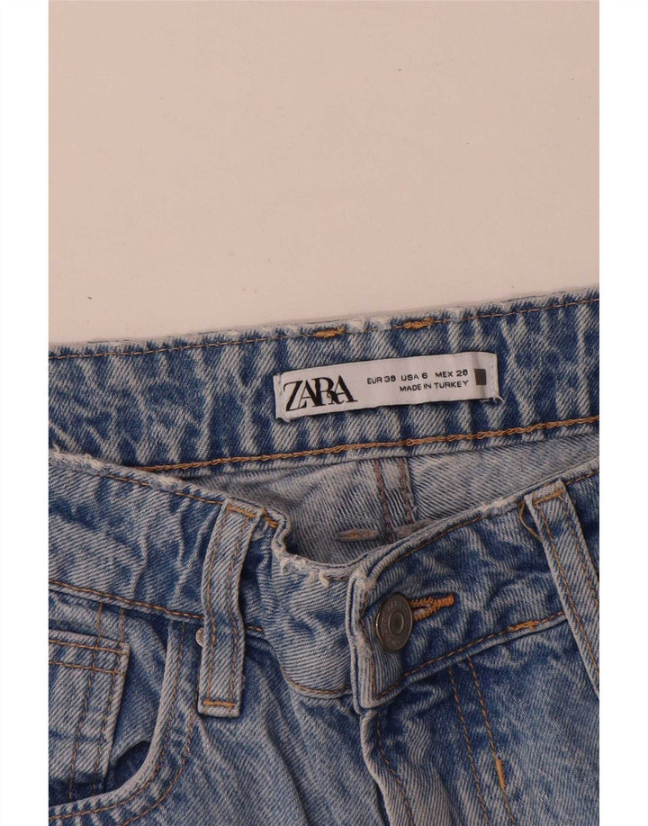 Jeans dritti da donna Zara EU 38 Small W28 L29 Cotone blu