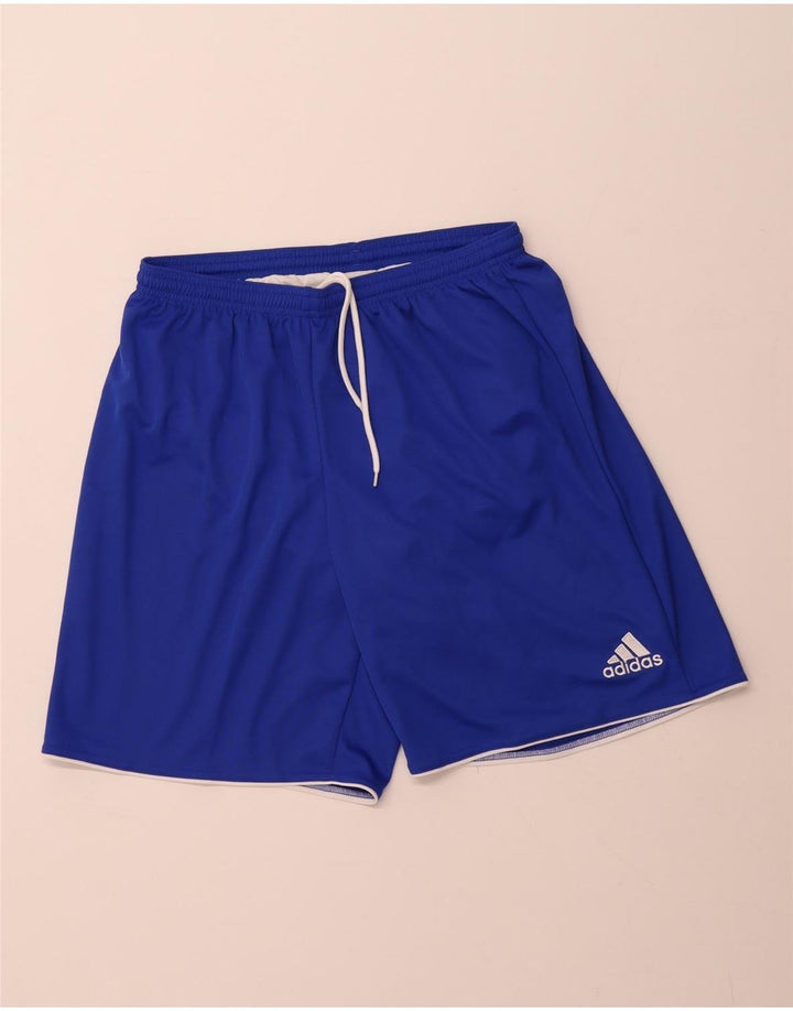 Pantaloncini sportivi ADIDAS Climalite da uomo, grandi, in poliestere blu