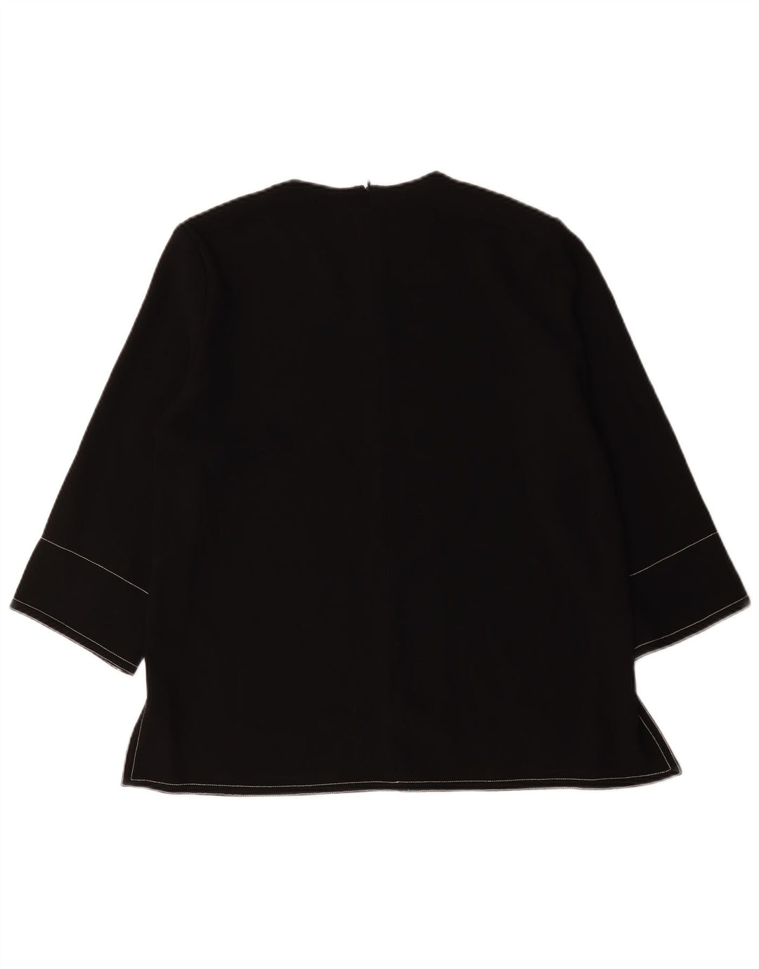 Top Zara da donna con maniche a 3/4, taglia UK 16, grande, poliestere nero