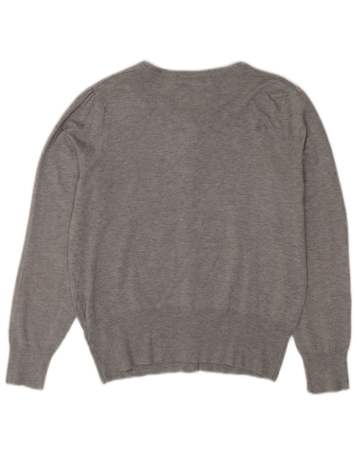 Maglione cardigan da donna Marks & Spencer UK 12 Viscosa grigio medio