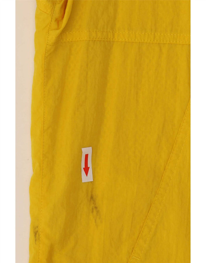 Giacca antipioggia Adidas da uomo con cappuccio e pullover UK 36 piccola in nylon giallo