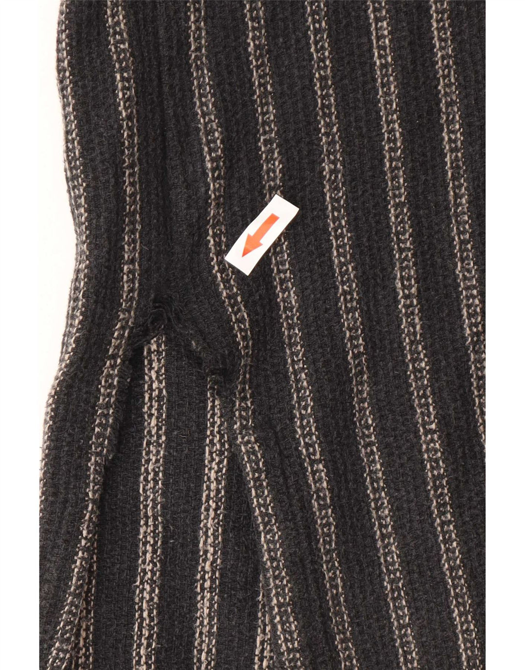 Camicia da uomo con zip intera Tipo' S XL in cotone a righe grigie