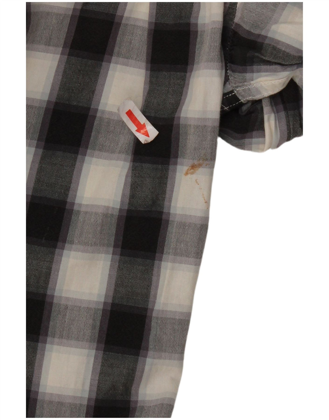 Camicia da uomo French Connection piccola in cotone a quadri neri