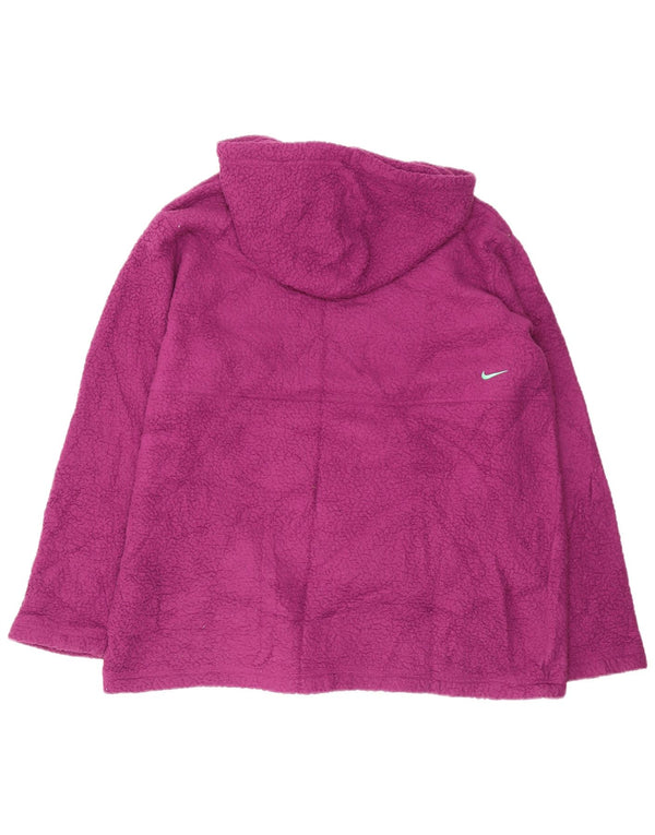 Maglione in pile con cappuccio NIKE Therma-Fit da donna UK 18 XL Poliestere viola