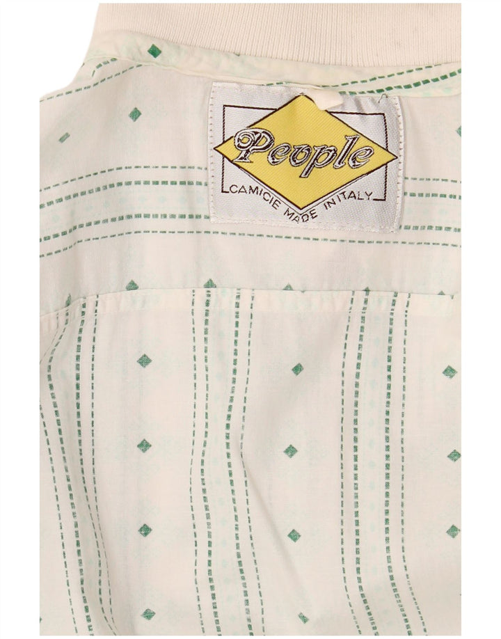 People Camicia pullover a maniche corte da uomo a righe grandi bianche