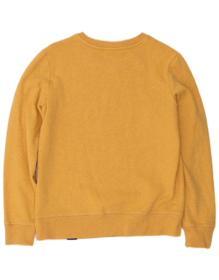 Felpa oversize da donna Superdry Maglione UK 8 Small Cotone giallo