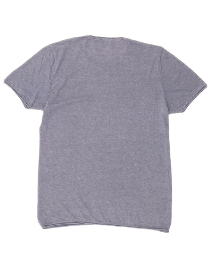 T-shirt uomo Zara Top Large in cotone blu