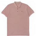 Polo da uomo Calvin Klein in poliestere gessato rosa medio
