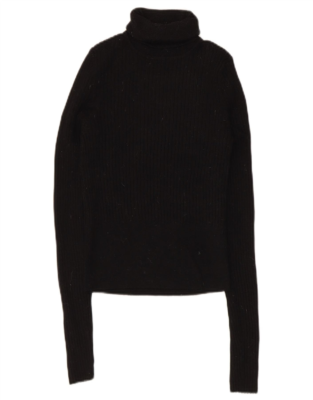 Maglione corto da donna Zara con collo alto UK 8 piccolo in viscosa nera