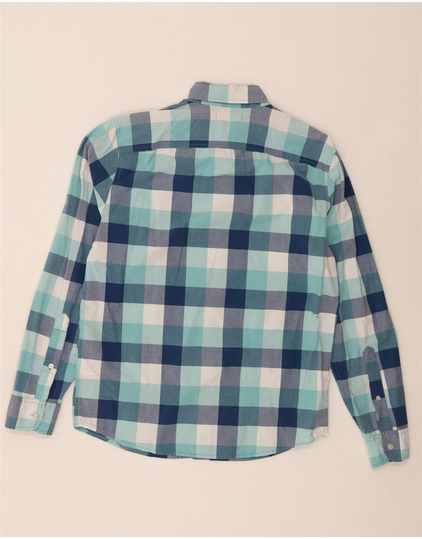 Camicia Hollister da uomo in cotone a quadri blu medio