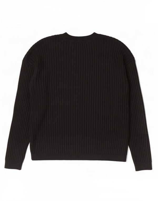 Maglione maglione girocollo da donna Marks & Spencer UK 14 medio nero