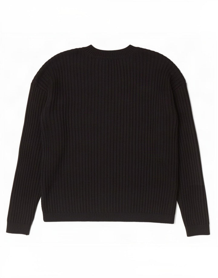 Maglione maglione girocollo da donna Marks & Spencer UK 14 medio nero