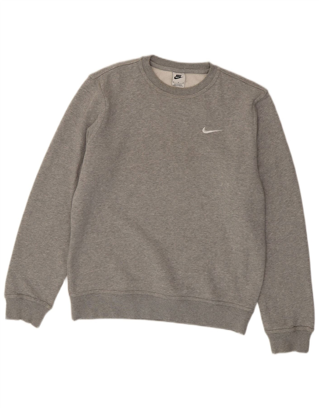 Felpa Nike da uomo in cotone chiazzato grigio medio