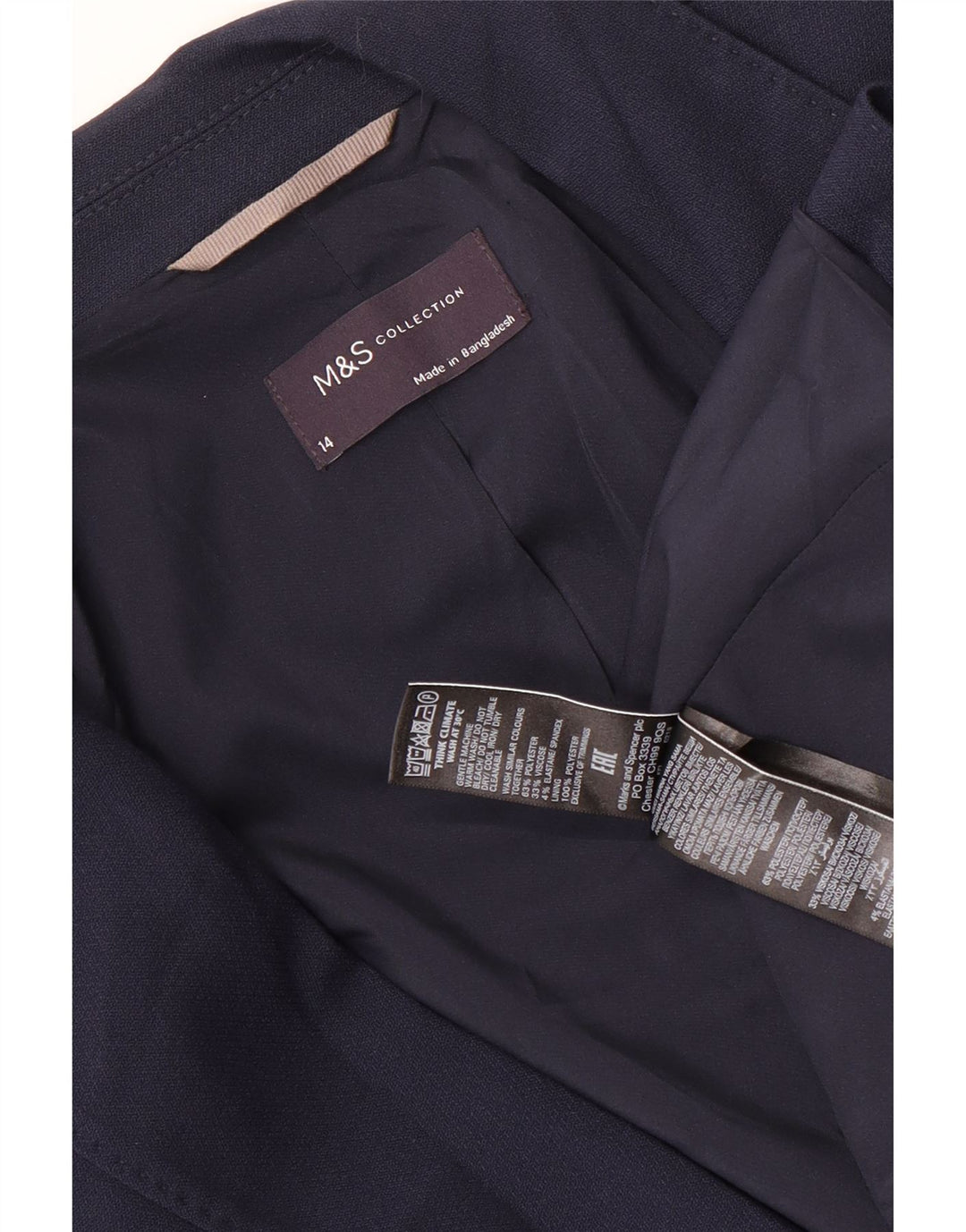 Giacca blazer a 1 bottone Marks & Spencer da donna UK 14 grande blu navy