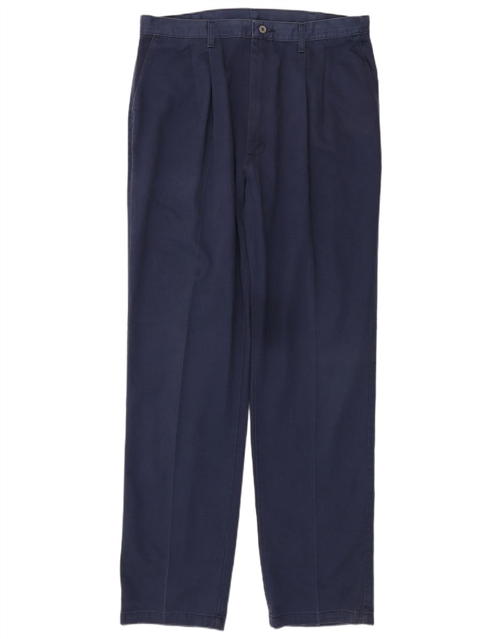 Pantaloni chino con pegging Riata da uomo WRANGLER W38 L36 cotone blu navy