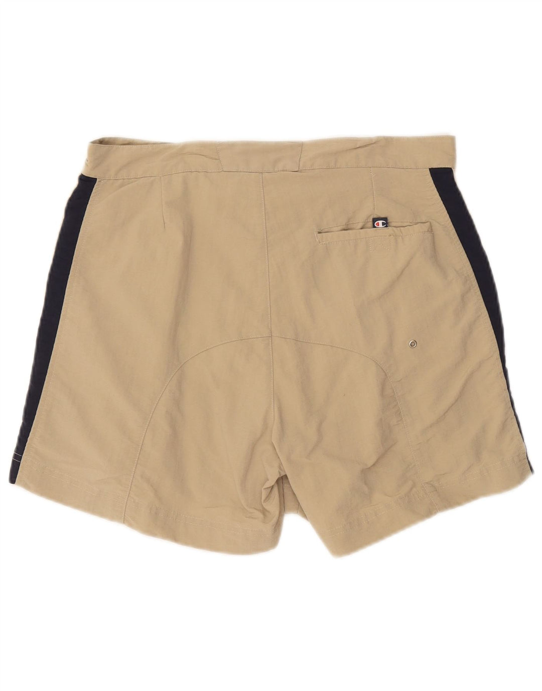Pantaloncini da bagno da uomo Champion a righe beige grandi