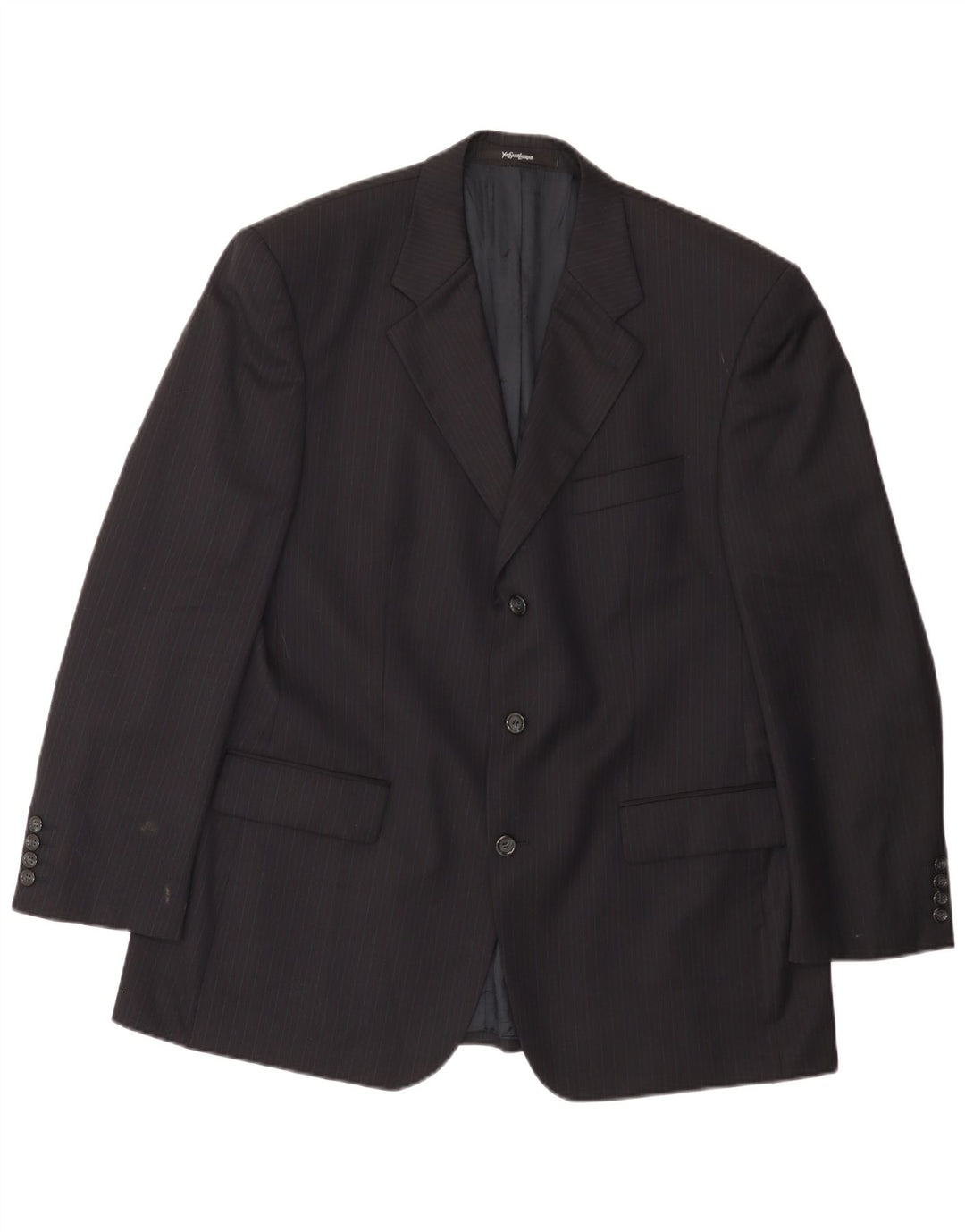 Giacca blazer da uomo Yves Saint Laurent IT 54 2XL Gessato blu scuro