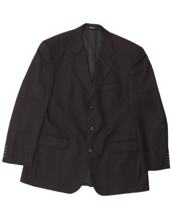 Giacca blazer da uomo Yves Saint Laurent IT 54 2XL Gessato blu scuro
