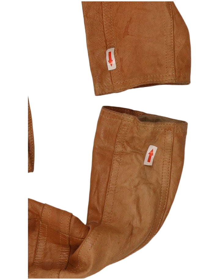 Giacca da motociclista in pelle da donna XETRA UK 8 piccola Beige