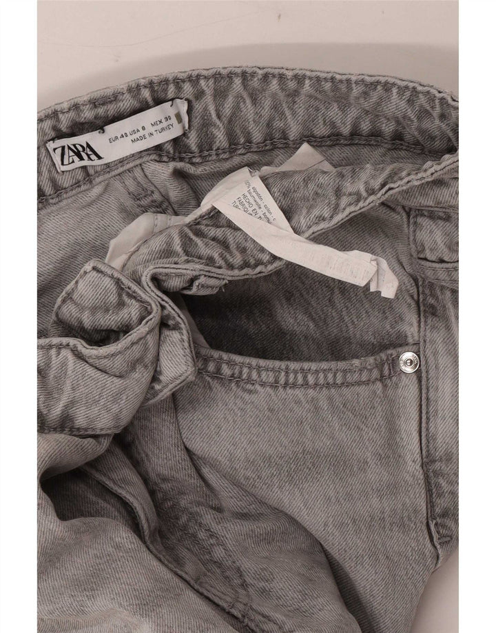 Jeans affusolati effetto consumato da donna Zara EU 40 medio W30 L29 cotone grigio