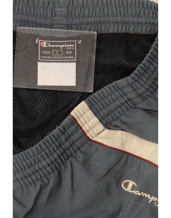 Pantaloni da tuta da uomo Champion Large in poliestere grigio