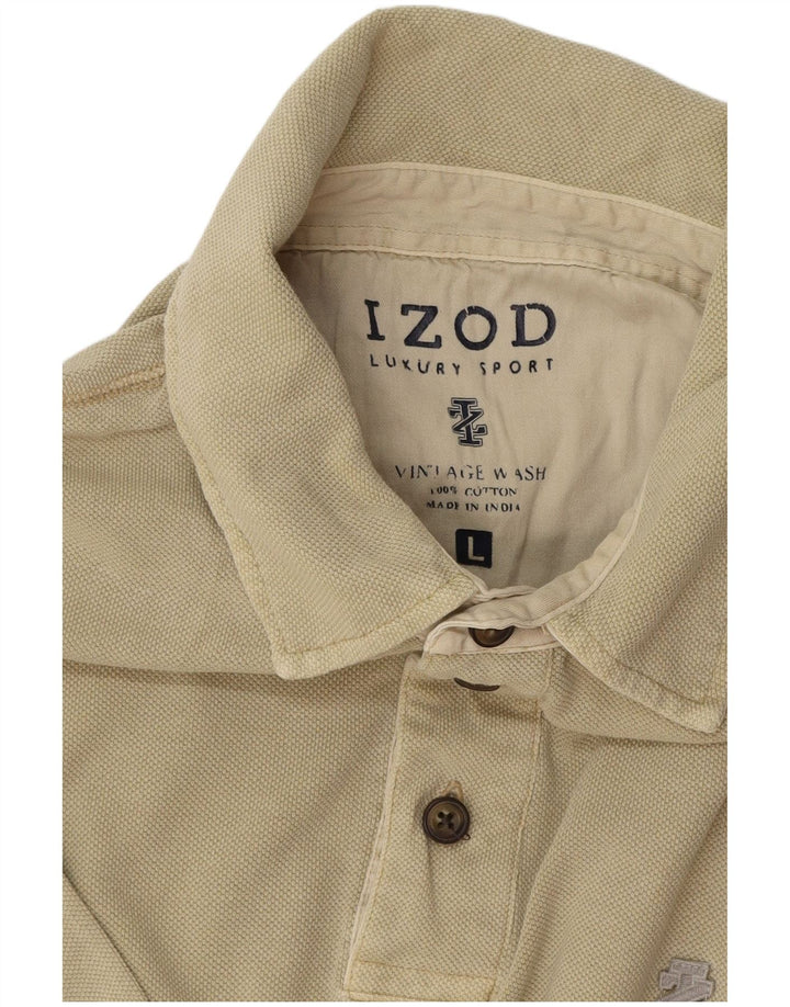Polo da uomo IZOD grande in cotone beige