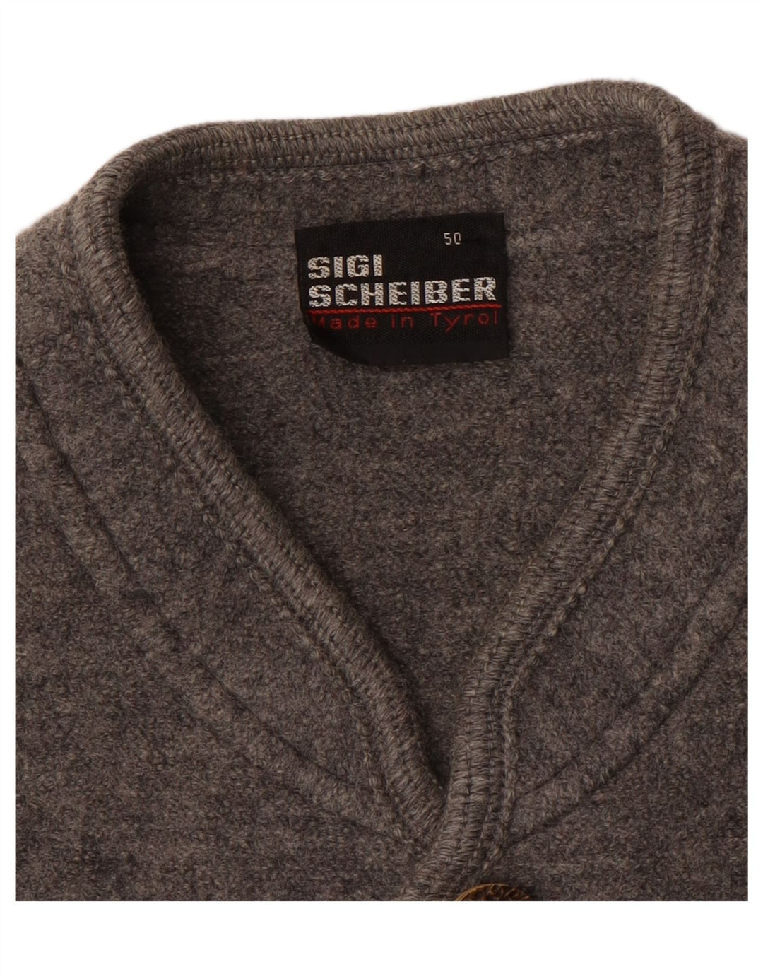 Maglione cardigan da uomo SCHEIBER IT 50 Lana grigio medio