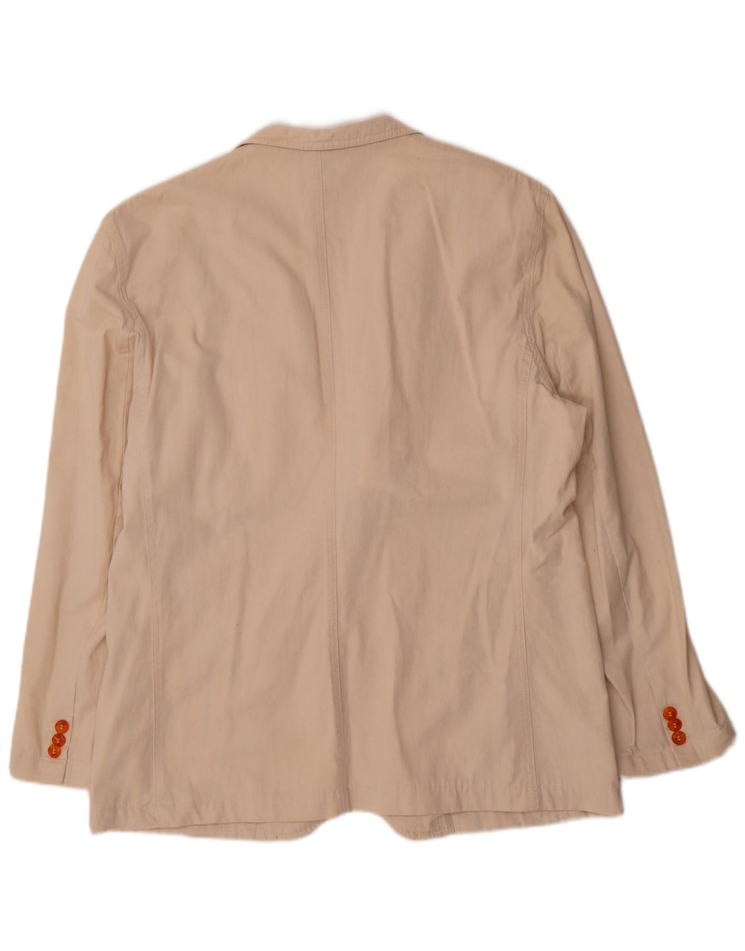 Giacca blazer vintage da uomo a 1 bottone EU 52 XL in cotone beige