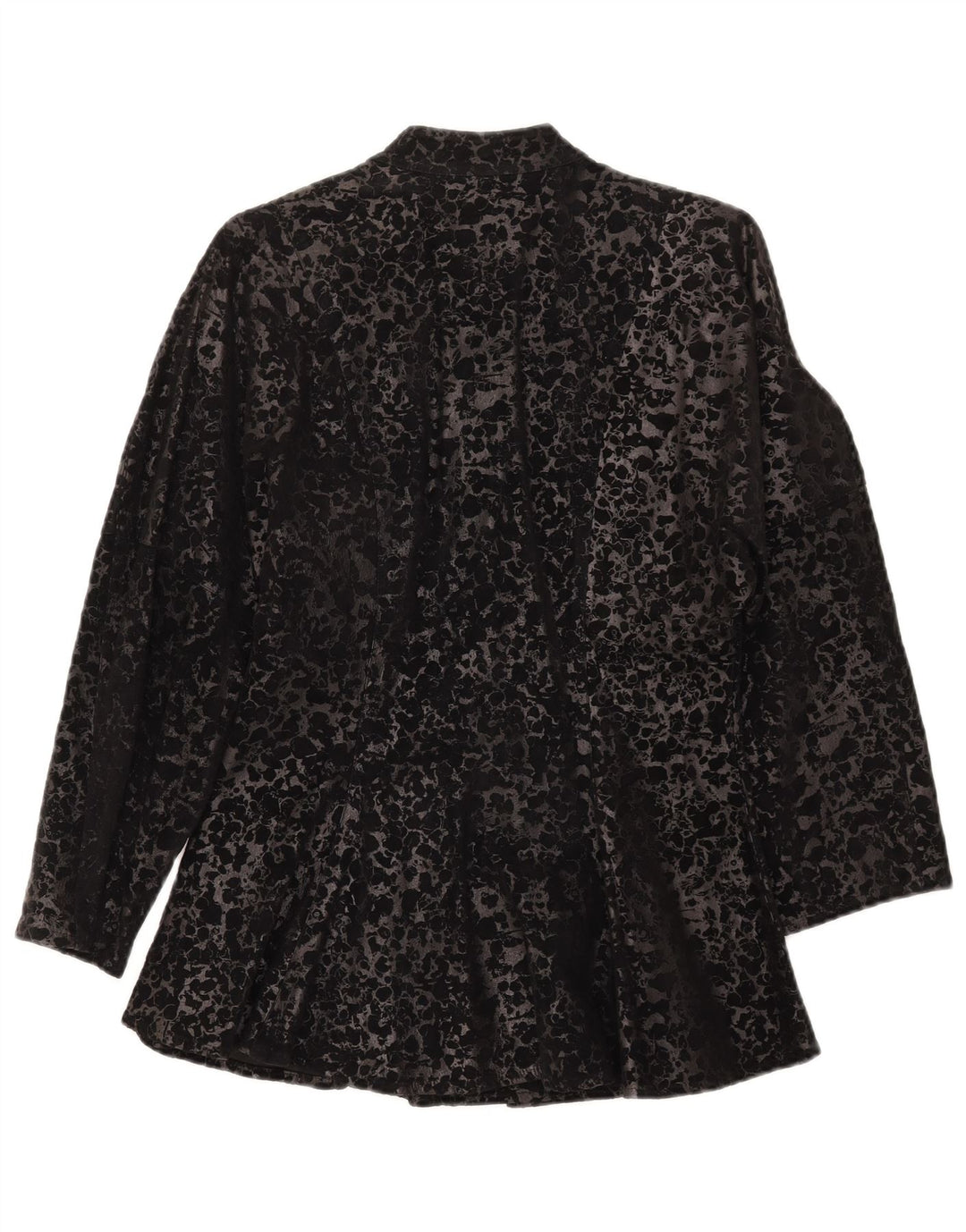 Giacca vintage da donna con maniche a 3/4 IT 44 stampa animalier nera media