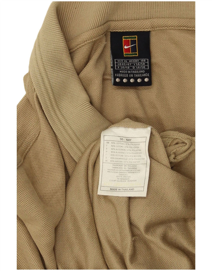 Polo NIKE da uomo UK 45/47 XL in cotone beige