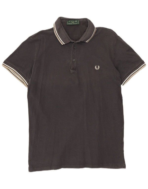 Polo da uomo FRED PERRY 2XL in cotone grigio
