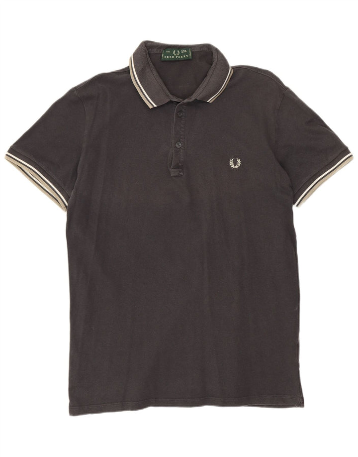 Polo da uomo FRED PERRY 2XL in cotone grigio