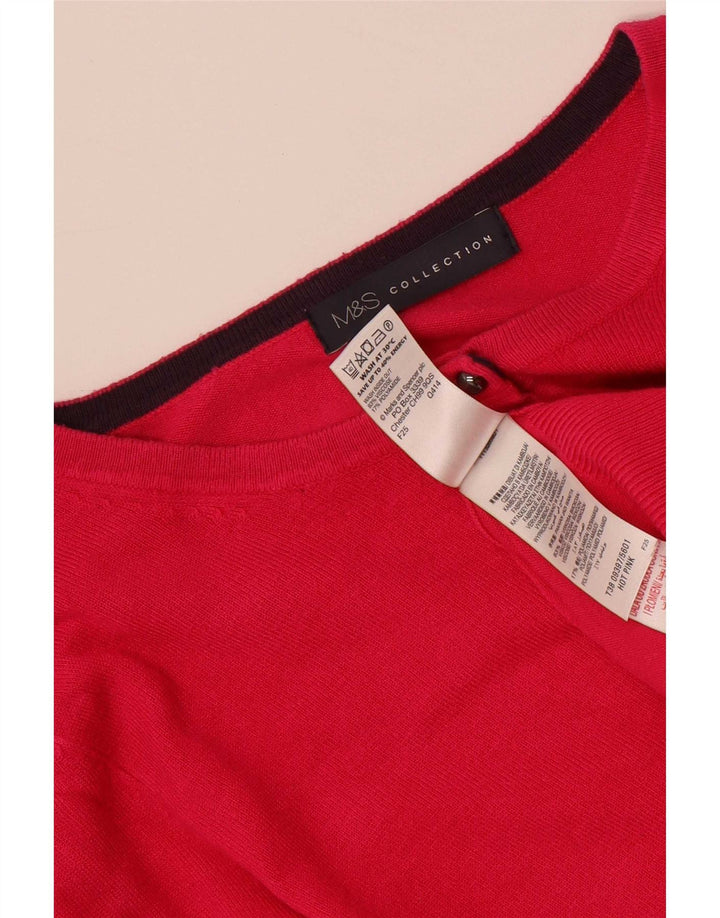 Maglione cardigan da donna Marks & Spencer UK 10 Small Pink Viscosa