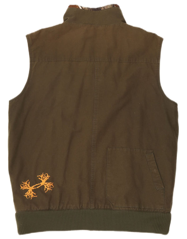 Under Armour Mens Utility Gilet UK 40 Large Khaki Cotton