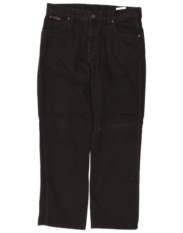 Jeans dritti da uomo Texas WRANGLER W34 L28 cotone nero