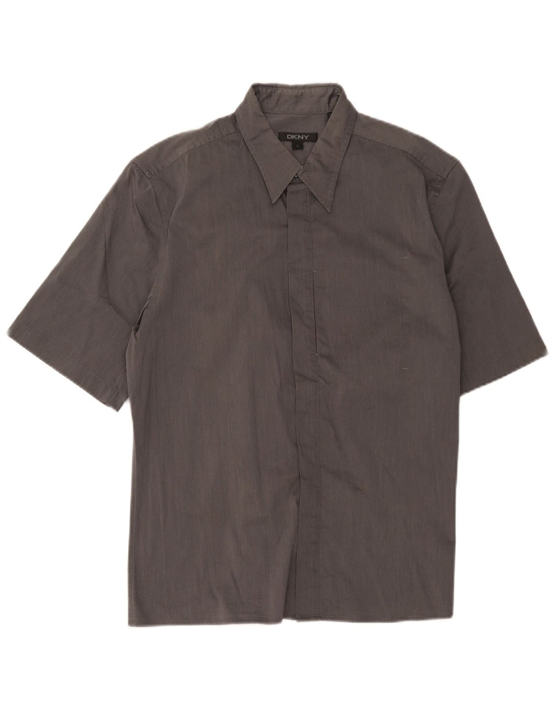 Camicia Dkny da uomo a maniche corte grande in cotone grigio