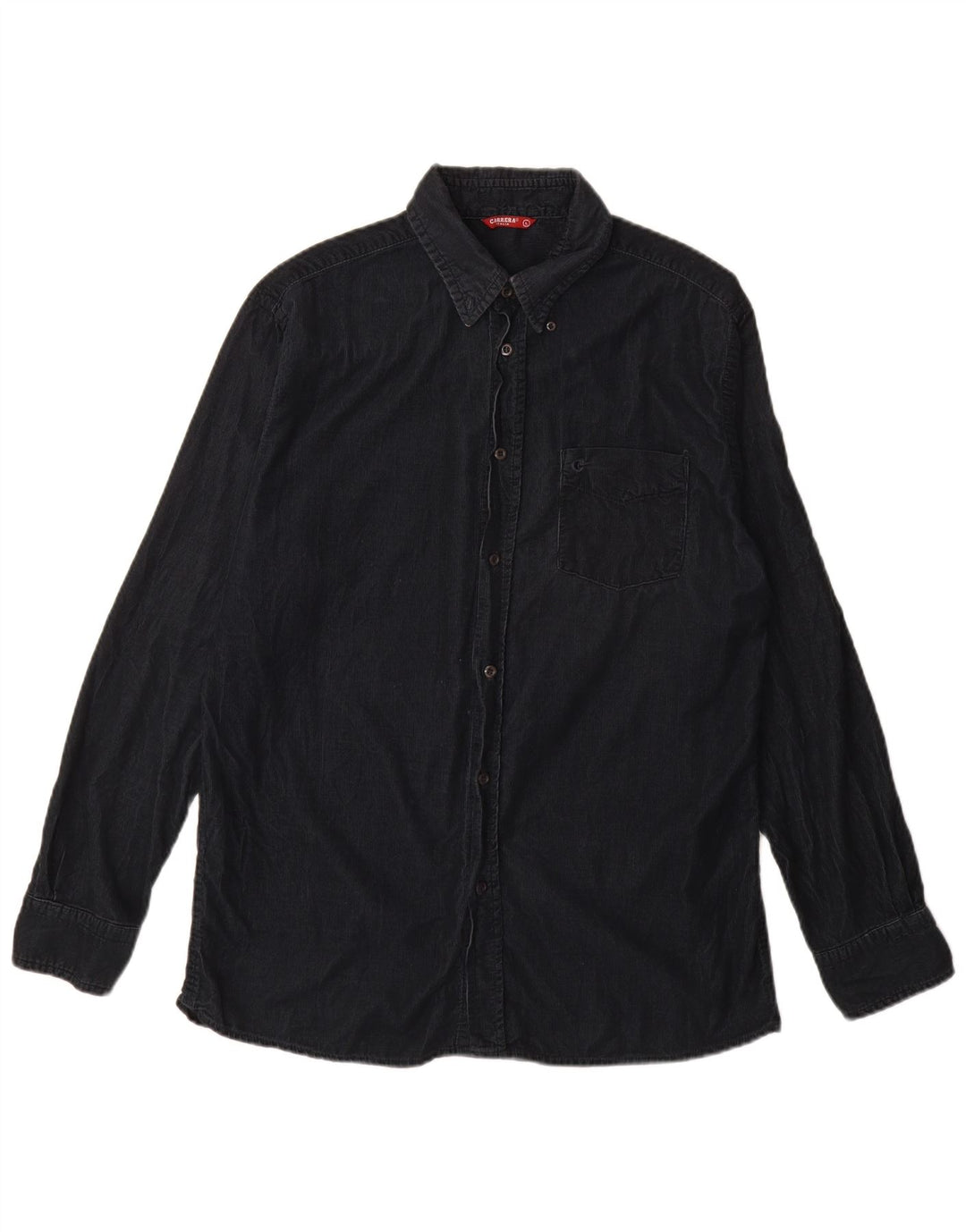 Camicia da uomo in velluto a coste Carrera grande in cotone blu navy