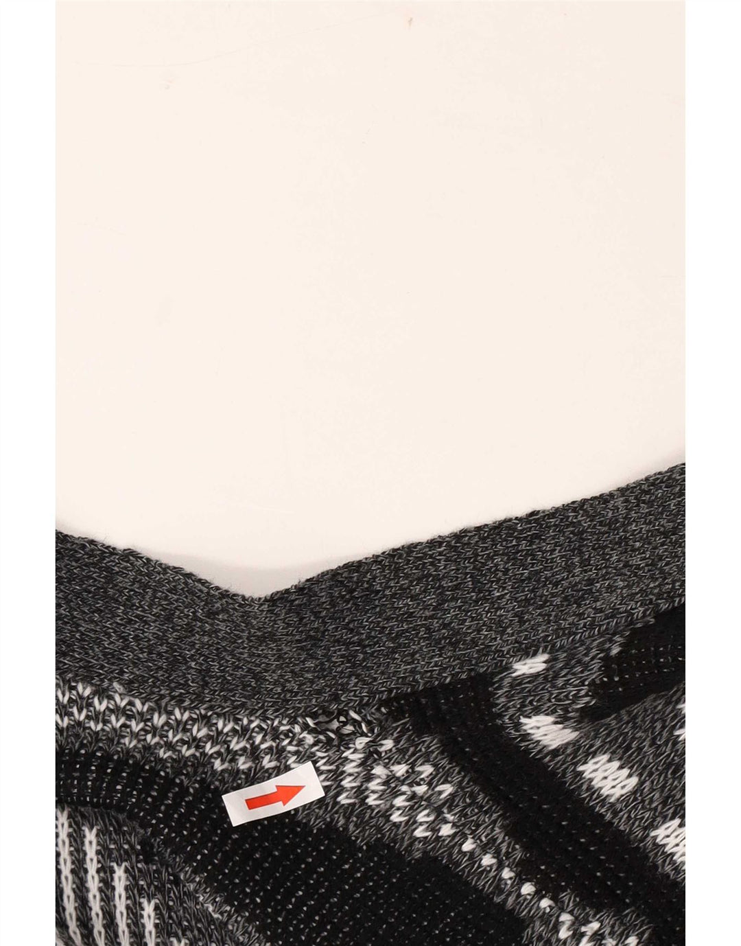 Maglione cardigan da uomo vintage XL acrilico geometrico grigio