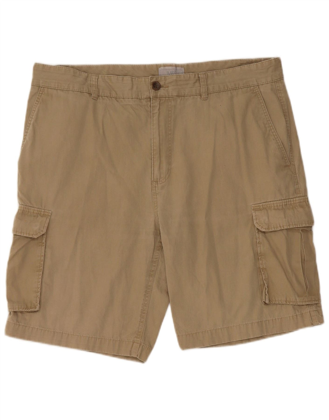 Pantaloncini cargo da uomo Marks & Spencer W36 XL in cotone beige