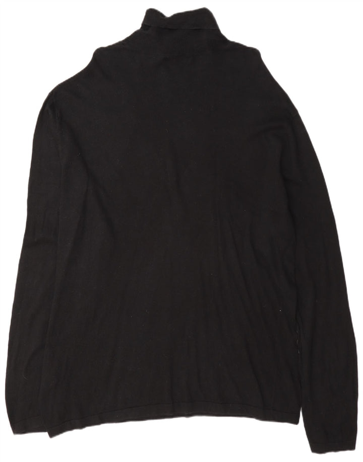 Maglione maglione a collo alto da uomo Nautica 2XL cotone nero