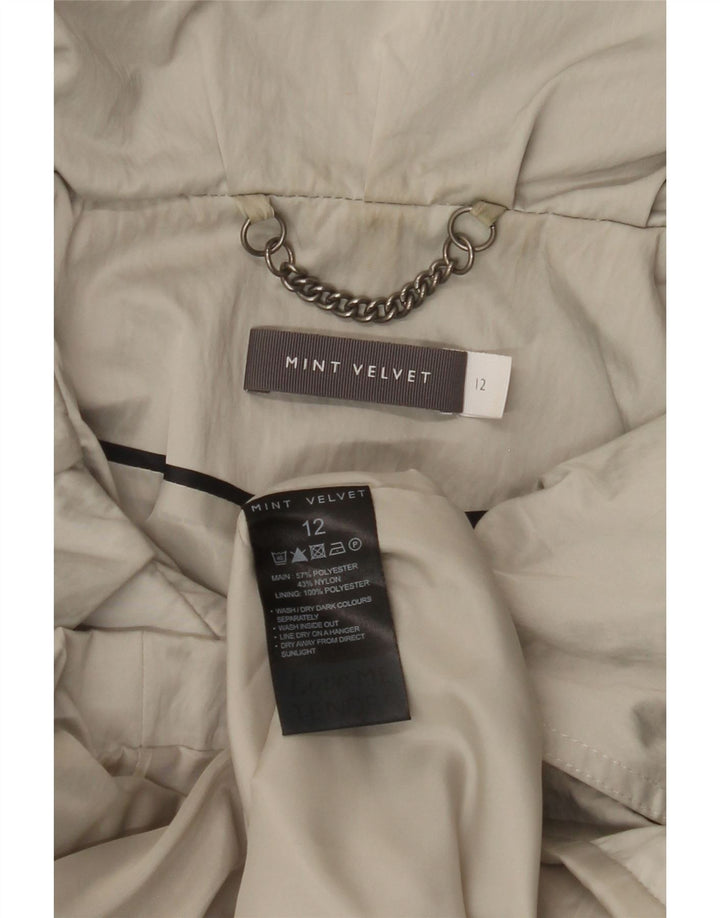 MINT VELVET Womens Rain Jacket UK 12 Medium Beige Polyester Vintage MINT VELVET and Second-Hand MINT VELVET from Messina Hembry 
