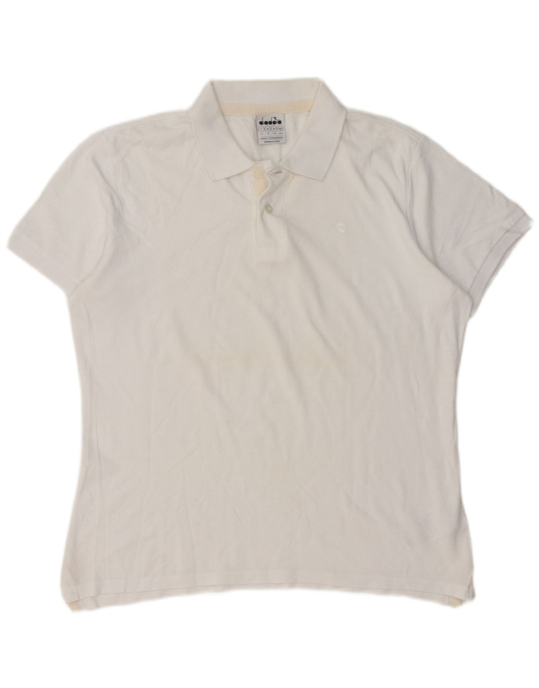 Polo Uomo Diadora Cotone Medio Bianco