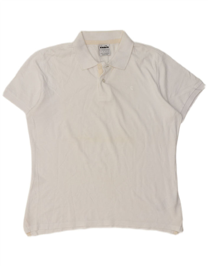 Polo Uomo Diadora Cotone Medio Bianco