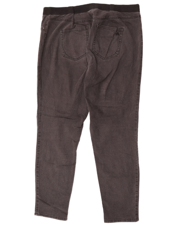 Jeans slim autografati da donna Marks & Spencer UK 20 2XL W40 L30 cotone nero