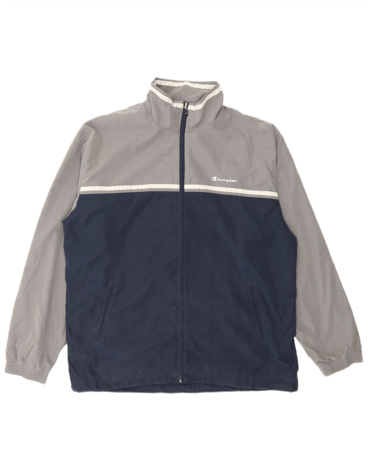 Giacca da tuta da uomo Champion Large in poliestere color block blu navy