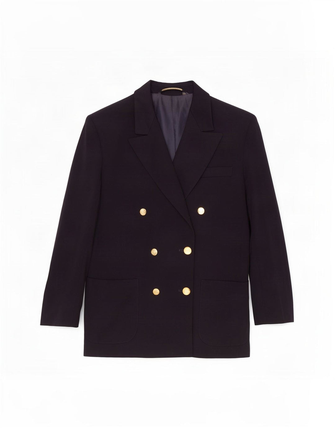 Giacca blazer doppiopetto da donna Marks & Spencer UK 16 grande blu navy