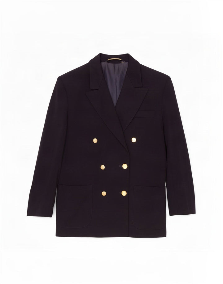 Giacca blazer doppiopetto da donna Marks & Spencer UK 16 grande blu navy
