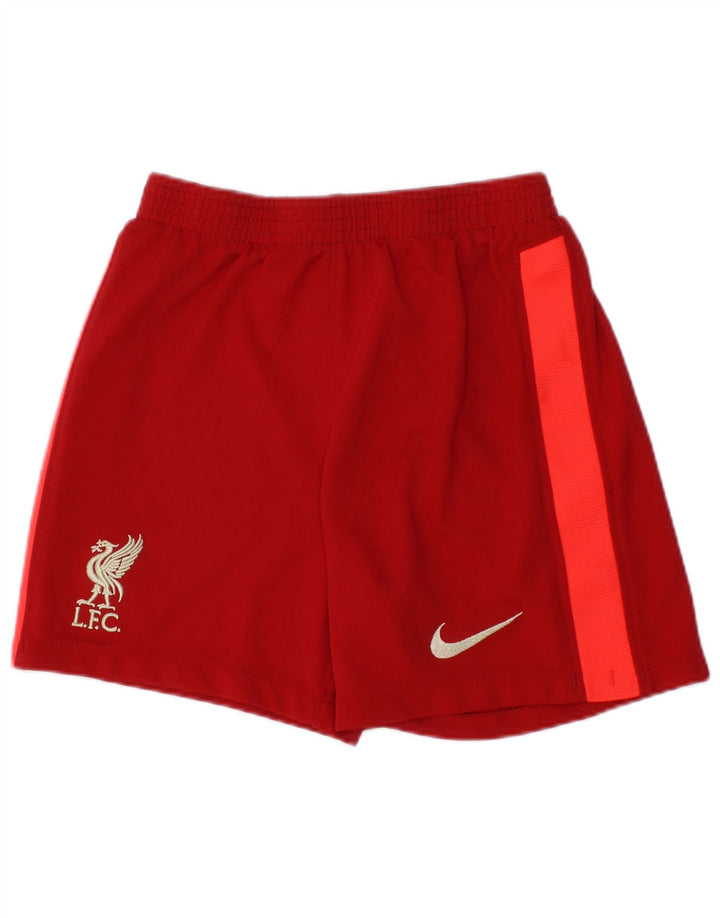 Pantaloncini sportivi Nike da bambino Liverpool 7-8 anni in poliestere color block rosso medio